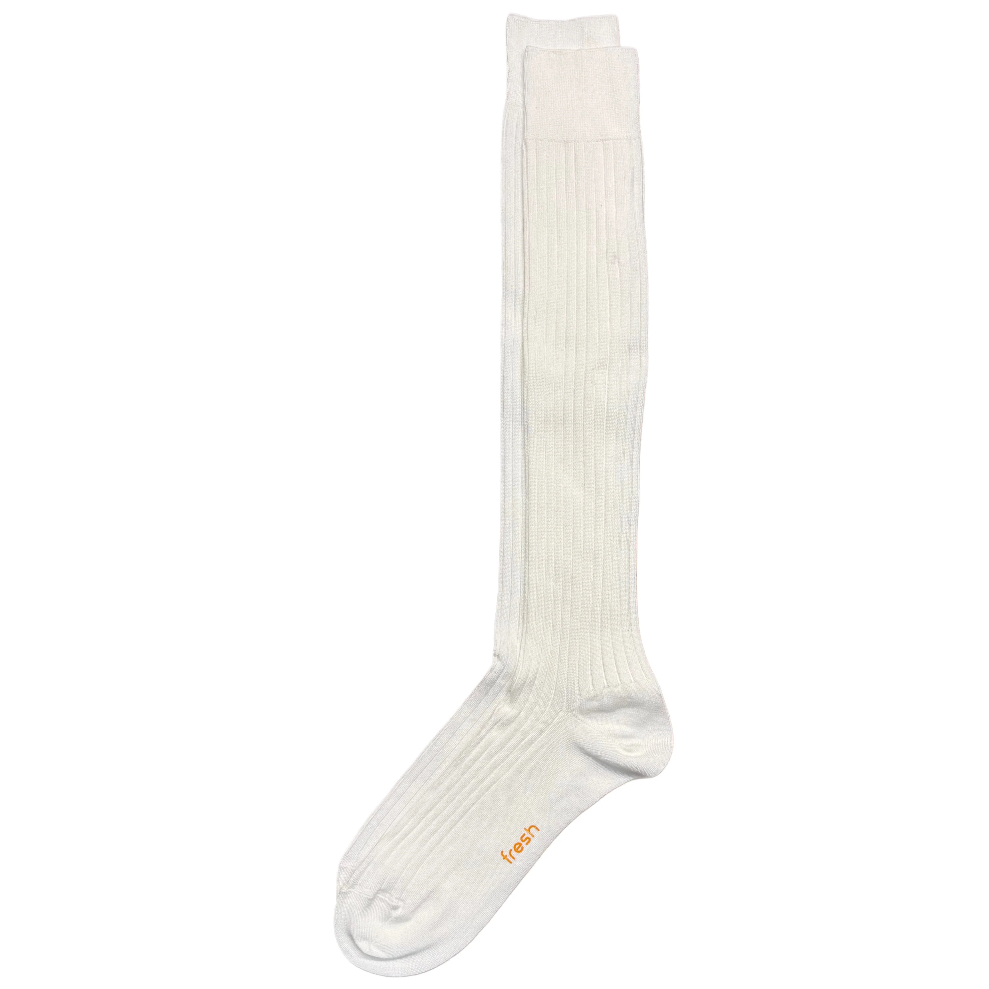 FRESH Cotton Over-the-Calf Lenghth Socks In White